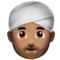 Person Wearing Turban - Medium emoji on Apple